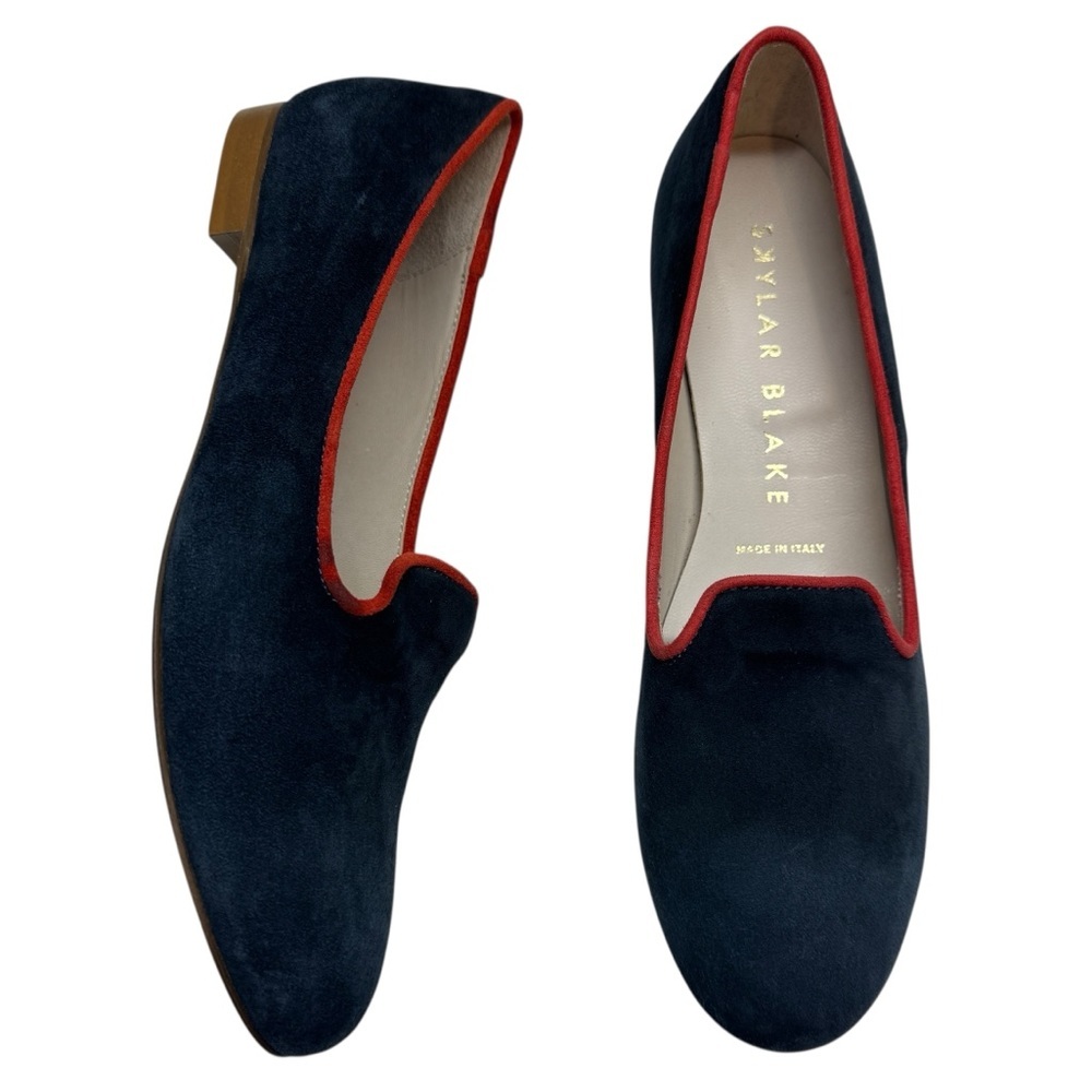 Skylar Blake Tori Genuine suede leather flats loafers made in Italy luxury shoes